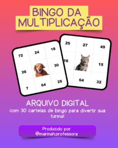 Bingo da Tabuada | Temático Pets
