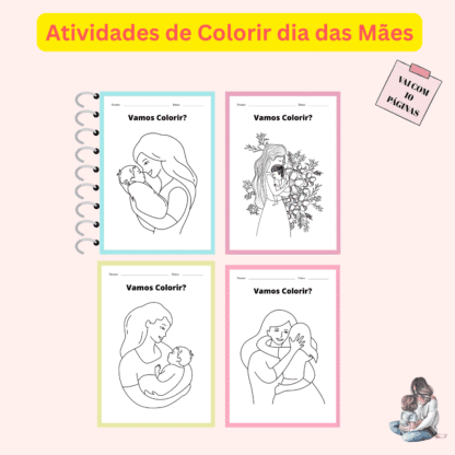 🌸 Atividade de Colorir – Dia das Mães 🌸