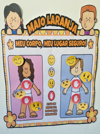 🧒👧 Painel Interativo Semáforo do Toque Maio Laranja – Meu Corpinho é Meu - Image 4