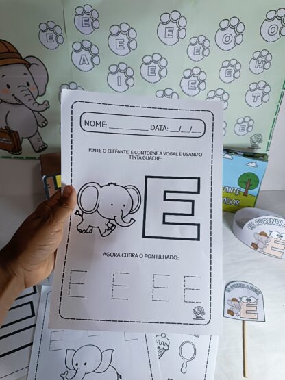 Kit educativo Vogal E 🐘 - Image 3