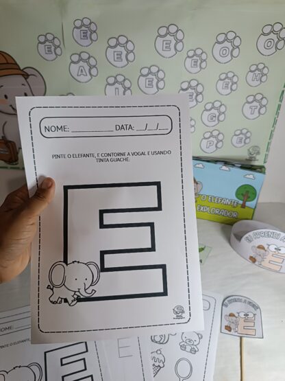 Kit educativo Vogal E 🐘 - Image 2