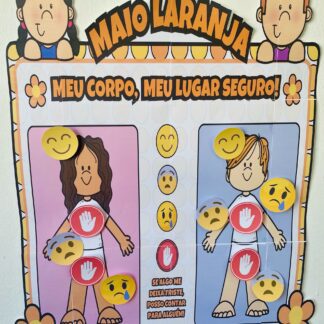 🧒👧 Painel Interativo Semáforo do Toque Maio Laranja – Meu Corpinho é Meu