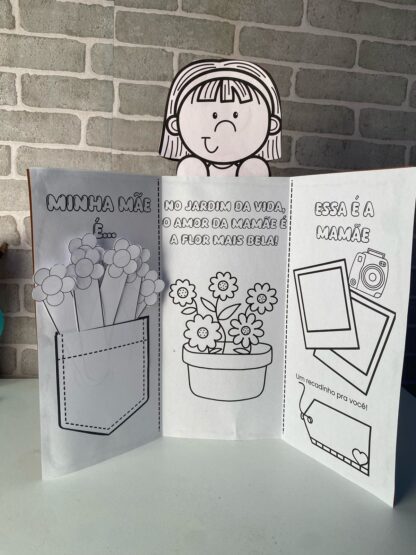 Kit de atividades Dia das mães - Lapbook, Flipbook, Cenario 3D e Atividade que balança 👑💌🌸 - Image 3