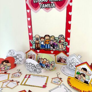 Kit Lembrancinha e moldura para foto Dia da Família