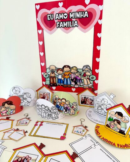 Kit Lembrancinha e moldura para foto Dia da Família
