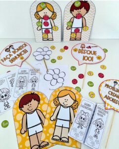 Kit maio laranja com flipbook