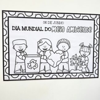 Cartaz para Colorir Meio Ambiente