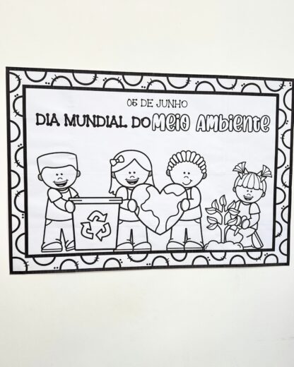 Cartaz para Colorir Meio Ambiente