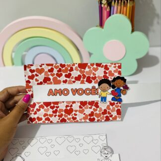 Cartão Interativo "Amo Você" - Um gesto simples e cheio de carinho!
