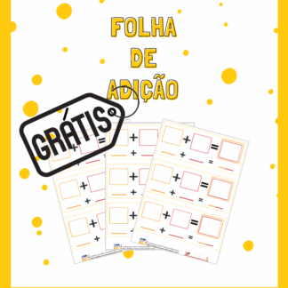Folha de Adição: Quantidade / Numeral (Atividade Gratuita)