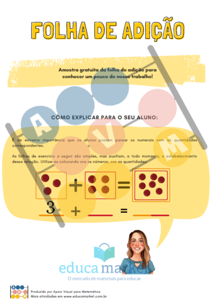 Folha de Adição: Quantidade / Numeral (Atividade Gratuita) - Imagem 2