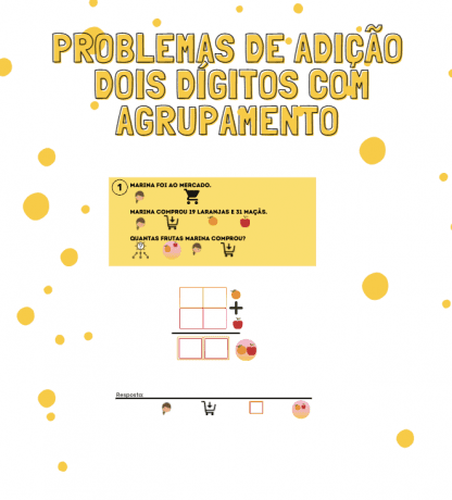Problemas de Adição: dois dígitos com agrupamento