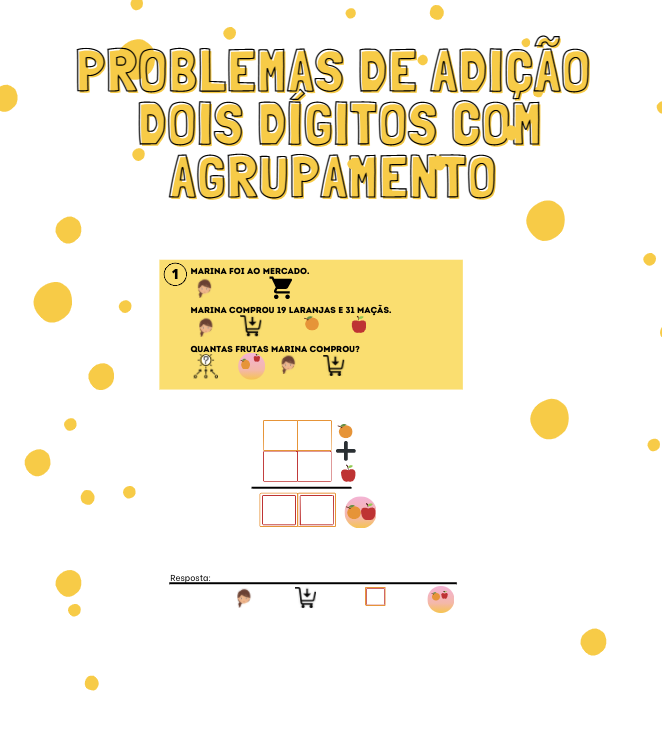 Problemas de Adição: dois dígitos com agrupamento