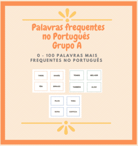 Palavras frequentes no Português – Grupo A (0-100)
