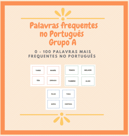 Palavras frequentes no Português - Grupos A, B, C, D e E (0 - 500 palavras) - Image 2