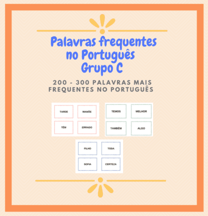 Palavras frequentes no Português - Grupos A, B, C, D e E (0 - 500 palavras) - Image 3