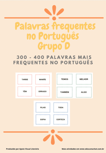 Palavras frequentes no Português- Grupo D (300-400) - Image 2