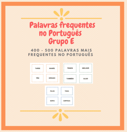 Palavras frequentes no Português - Grupos A, B, C, D e E (0 - 500 palavras) - Image 5