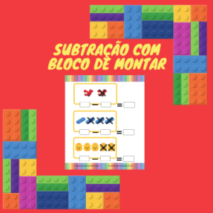 Subtração com Bloco de Montar (amostra gratuita)