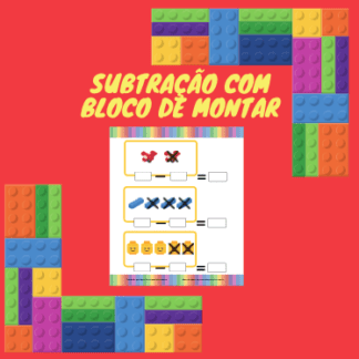 Subtração com Bloco de Montar (amostra gratuita)