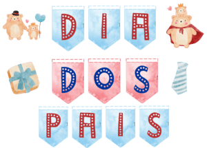 BANDEIRINHAS DIA DOS PAIS – PAI-URSO