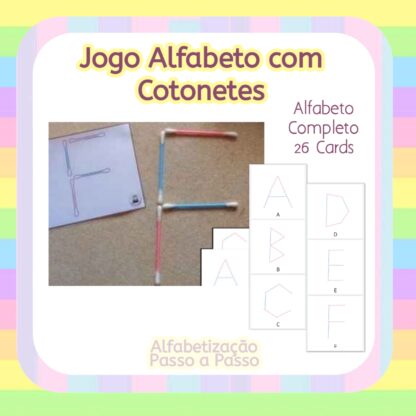 Jogo Alfabeto com Cotonetes