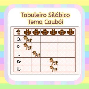 Tabuleiro Silábico – Tema Caubói