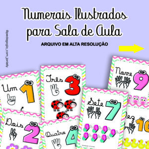 NUMERAIS ILUSTRADOS PARA SALA DE AULA