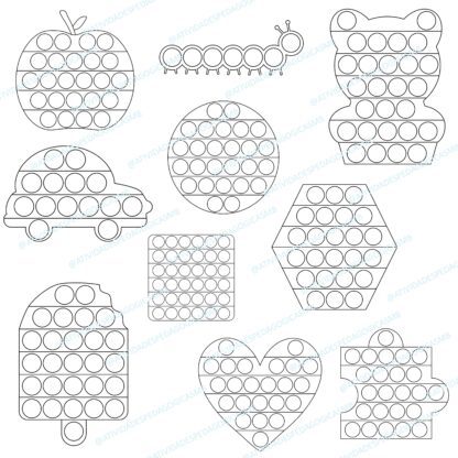 CLIPART pop it - colorido/ p&b - Image 2