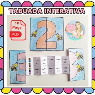 Tabuada Interativa (Fichas de 1 à 10)