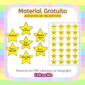Adesivo de Incentivo Estrelinhas Gratuito