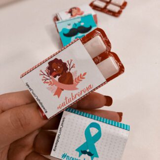CAPINHAS PARA CHICLETES - OUTUBRO ROSA/NOVEMBRO AZUL