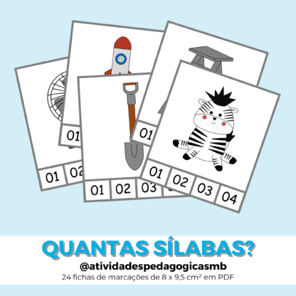Fichas de marcações - quantas sílabas? (PDF)