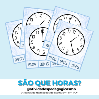 Fichas de marcações - são que horas? (PDF)