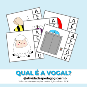 Fichas de marcações – qual é a vogal? (PDF)