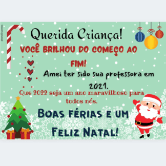 Cartão "Você brilhou"