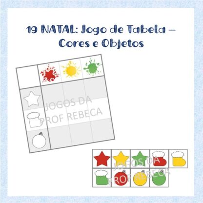Tabela: Cores e Objetos Natal