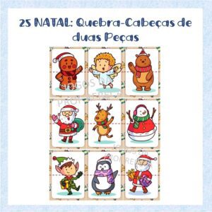 Quebra-cabeça duas peças: Natal