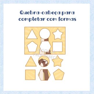 Quebra-cabeça com formas Consciência Negra
