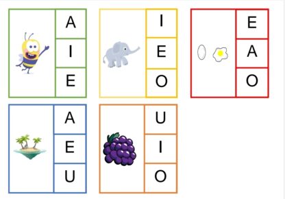 Letra inicial Vogais
