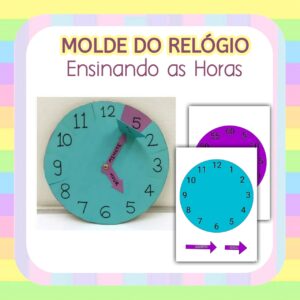 Molde do Relógio – Ensinando as Horas