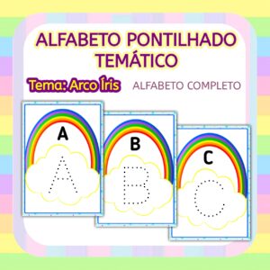 Alfabeto Pontilhado Temático – Arco Íris