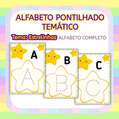 Alfabeto Pontilhado Temático - Estrelinhas