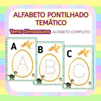 Alfabeto Pontilhado Temático - Dinossauros