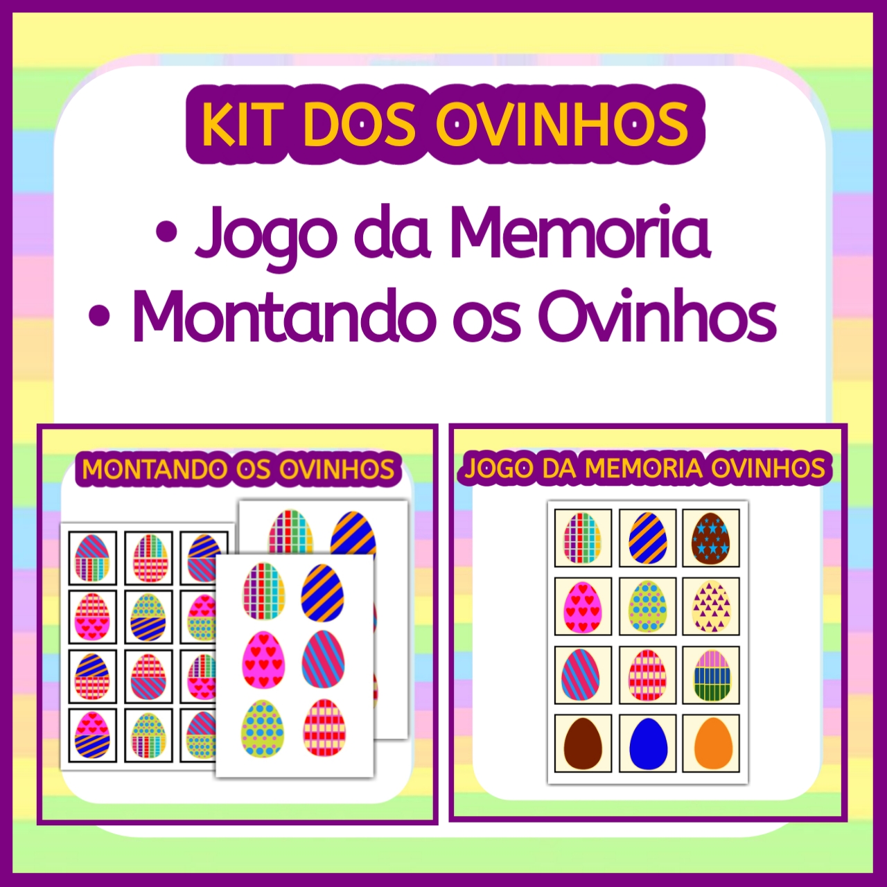 Kit Jogos Ovinhos Coloridos