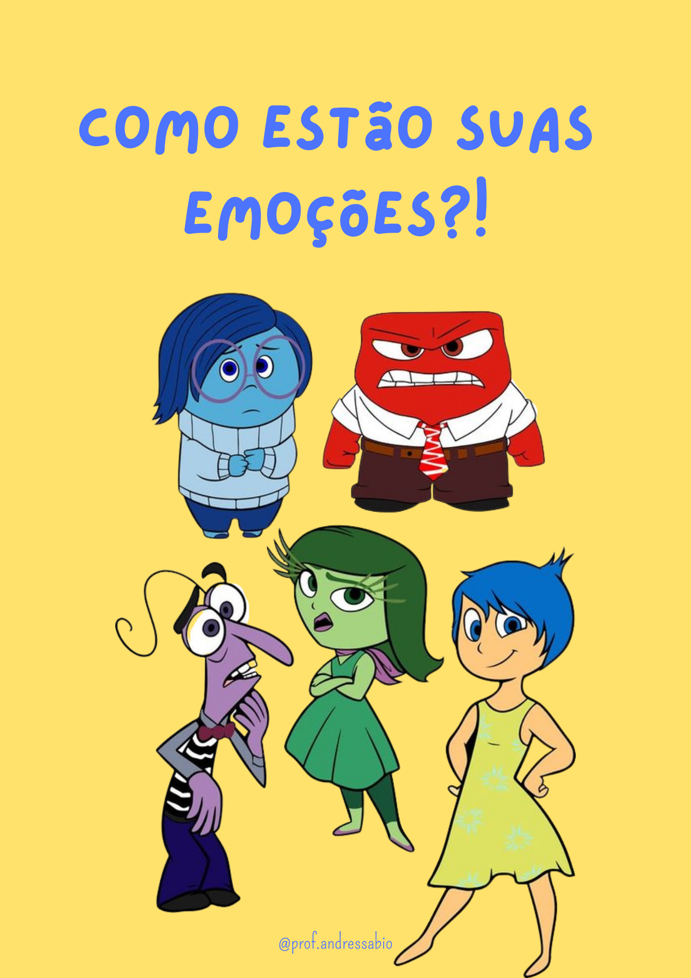 Atividade lúdica escala das emoções- inspirada no filme divertidamente