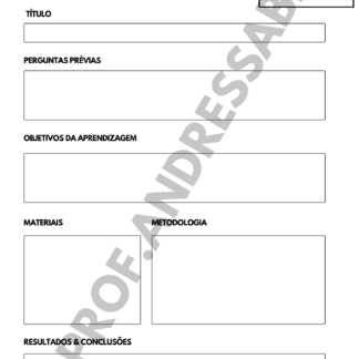 Modelo editável relatório aulas práticas
