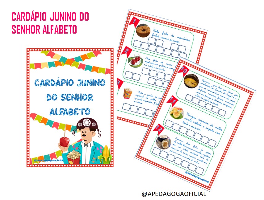 CARDÁPIO JUNINO DO SENHOR ALFABETO