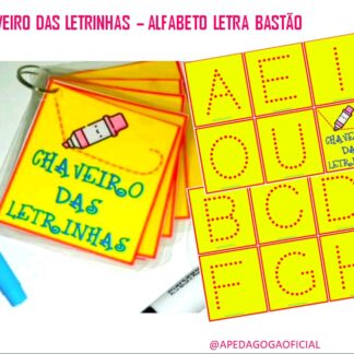 CHAVEIRO DAS LETRINHAS - LETRA BASTÃO