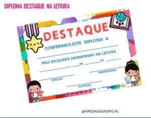 DIPLOMA DESTAQUE NA LEITURA